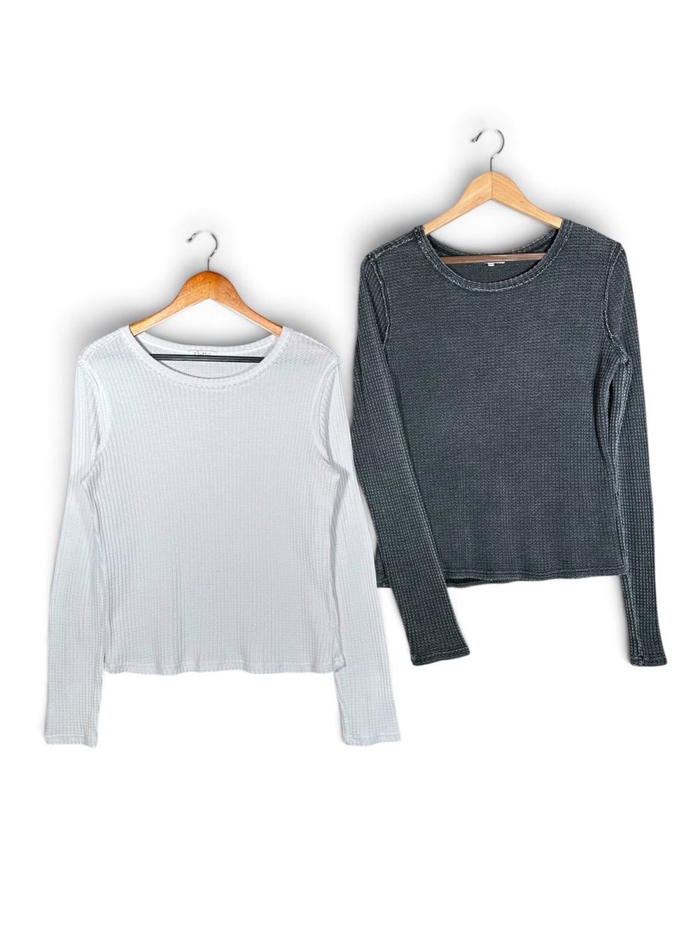 Z SUPPLY Waffle Knit Long Sleeve Thermal Bundle of 2